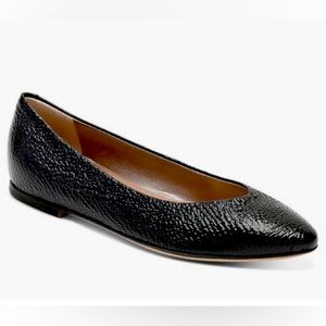 AGL Black Patent Leather Crinkle Flats size 9.5